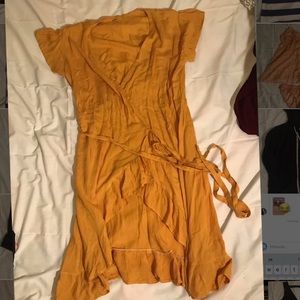 Yellow Wrap Dress